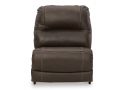 4 Seater L-Shape Modular Leather Recliner Lounge with Two Electric Recliners - Seaford